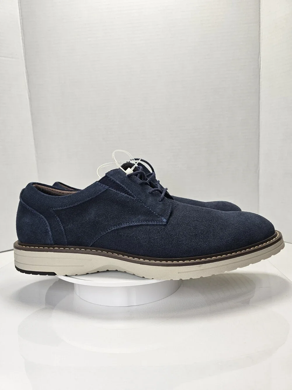 Nunn Bush Griff Suede Oxford Men’s 10M Navy Blue 85107-410 New
